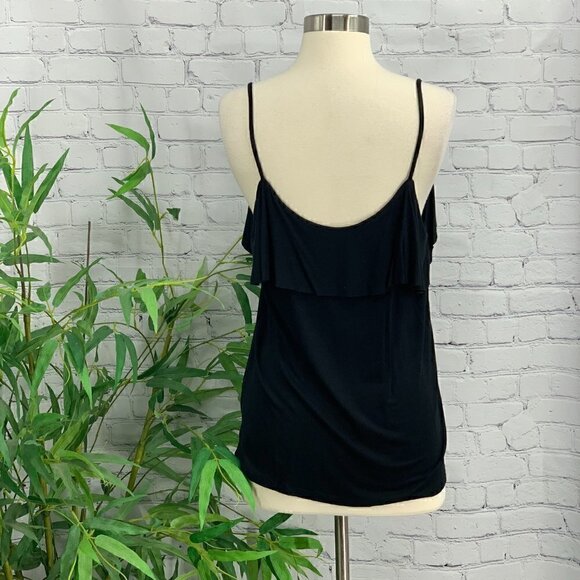 Double Zero Black Camisole w/ Ruffle Detail - Picture 4 of 7
